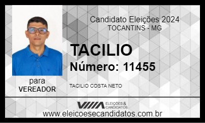 Candidato TACILIO 2024 - TOCANTINS - Eleições