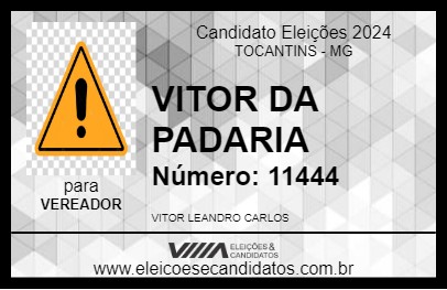 Candidato VITOR DA PADARIA 2024 - TOCANTINS - Eleições