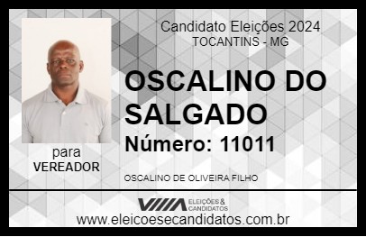 Candidato OSCALINO DO SALGADO 2024 - TOCANTINS - Eleições