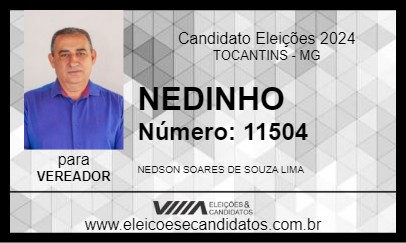 Candidato NEDINHO 2024 - TOCANTINS - Eleições