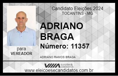 Candidato ADRIANO BRAGA 2024 - TOCANTINS - Eleições