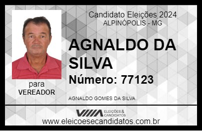 Candidato AGNALDO DA SILVA 2024 - ALPINÓPOLIS - Eleições