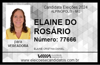 Candidato ELAINE DO ROSÁRIO 2024 - ALPINÓPOLIS - Eleições