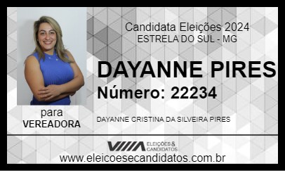 Candidato DAYANNE PIRES 2024 - ESTRELA DO SUL - Eleições