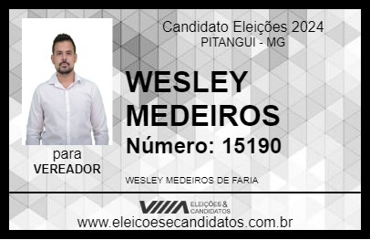 Candidato WESLEY MEDEIROS 2024 - PITANGUI - Eleições