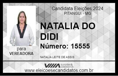 Candidato NATALIA DO DIDI 2024 - PITANGUI - Eleições