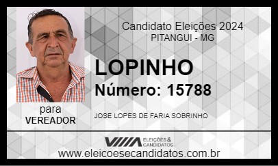 Candidato LOPINHO 2024 - PITANGUI - Eleições