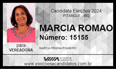 Candidato MARCIA ROMAO 2024 - PITANGUI - Eleições