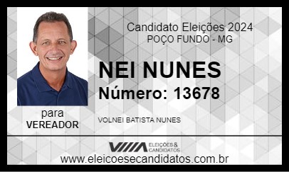 Candidato NEI NUNES 2024 - POÇO FUNDO - Eleições