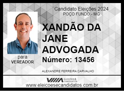 Candidato XANDÃO DA JANE ADVOGADA 2024 - POÇO FUNDO - Eleições