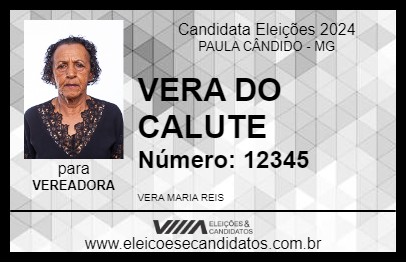 Candidato VERA DO CALUTE 2024 - PAULA CÂNDIDO - Eleições