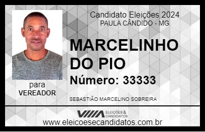 Candidato MARCELINHO DO PIO 2024 - PAULA CÂNDIDO - Eleições