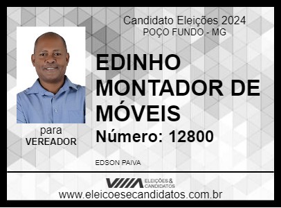 Candidato EDINHO MONTADOR DE MÓVEIS 2024 - POÇO FUNDO - Eleições