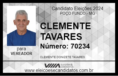 Candidato CLEMENTE TAVARES 2024 - POÇO FUNDO - Eleições