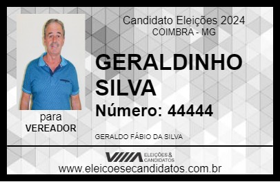 Candidato GERALDINHO SILVA 2024 - COIMBRA - Eleições