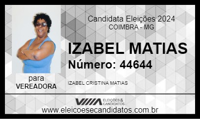 Candidato IZABEL MATIAS 2024 - COIMBRA - Eleições