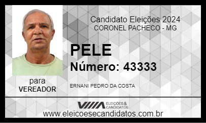 Candidato PELE 2024 - CORONEL PACHECO - Eleições