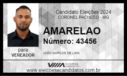 Candidato AMARELAO 2024 - CORONEL PACHECO - Eleições