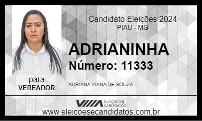 Candidato ADRIANINHA 2024 - PIAU - Eleições