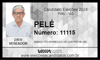 Candidato PELÉ 2024 - PIAU - Eleições