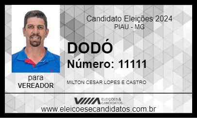 Candidato DODÓ 2024 - PIAU - Eleições