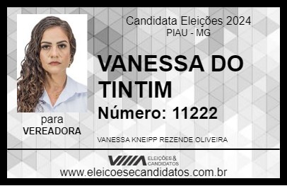 Candidato VANESSA DO TINTIM 2024 - PIAU - Eleições