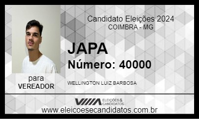 Candidato JAPA 2024 - COIMBRA - Eleições