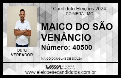 Candidato MAICO DO SÃO VENÂNCIO 2024 - COIMBRA - Eleições