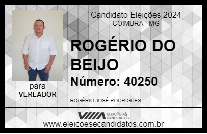 Candidato ROGÉRIO DO BEIJO 2024 - COIMBRA - Eleições