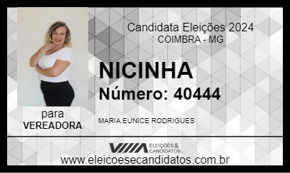 Candidato NICINHA 2024 - COIMBRA - Eleições