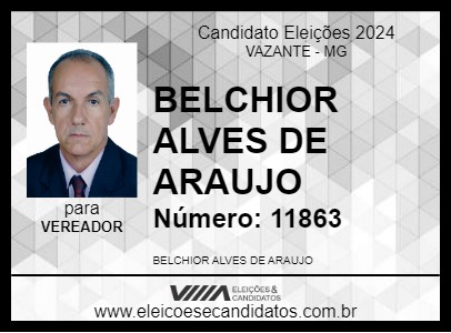 Candidato BELCHIOR BECA 2024 - VAZANTE - Eleições