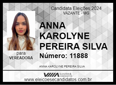 Candidato KAROL DO LAVA JATO 2024 - VAZANTE - Eleições