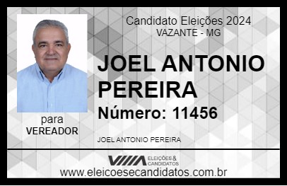 Candidato JOEL DO NOVO HORIZONTE 2024 - VAZANTE - Eleições