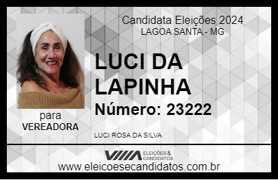 Candidato LUCI DA LAPINHA 2024 - LAGOA SANTA - Eleições