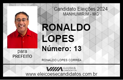 Candidato RONALDO LOPES 2024 - MANHUMIRIM - Eleições