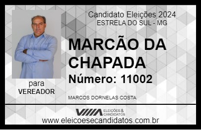 Candidato MARCÃO DA CHAPADA 2024 - ESTRELA DO SUL - Eleições