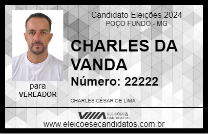 Candidato CHARLES DA VANDA 2024 - POÇO FUNDO - Eleições