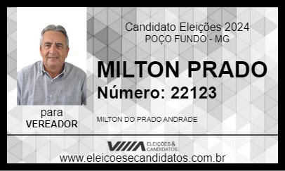 Candidato MILTON PRADO 2024 - POÇO FUNDO - Eleições