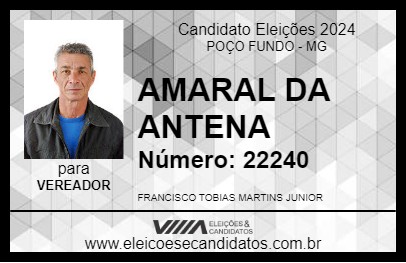 Candidato AMARAL DA ANTENA 2024 - POÇO FUNDO - Eleições