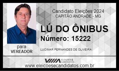 Candidato LÚ DO ÔNIBUS 2024 - CAPITÃO ANDRADE - Eleições