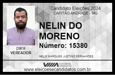 Candidato NELIN DO MORENO 2024 - CAPITÃO ANDRADE - Eleições