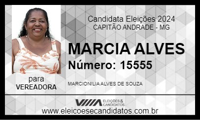 Candidato MARCIA ALVES 2024 - CAPITÃO ANDRADE - Eleições