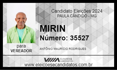 Candidato MIRIN 2024 - PAULA CÂNDIDO - Eleições