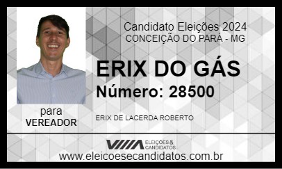 Candidato ERIX DO GÁS 2024 - CONCEIÇÃO DO PARÁ - Eleições