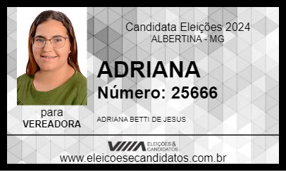 Candidato ADRIANA 2024 - ALBERTINA - Eleições