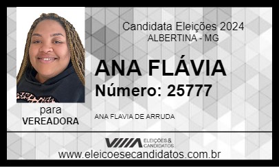 Candidato ANA FLÁVIA 2024 - ALBERTINA - Eleições