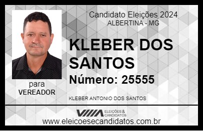 Candidato KLEBER DOS SANTOS 2024 - ALBERTINA - Eleições