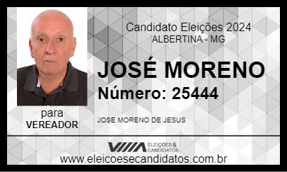 Candidato JOSÉ MORENO 2024 - ALBERTINA - Eleições