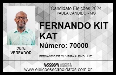 Candidato FERNANDO KIT KAT 2024 - PAULA CÂNDIDO - Eleições