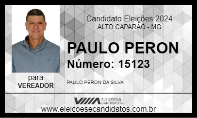 Candidato PAULO PERON  2024 - ALTO CAPARAÓ - Eleições